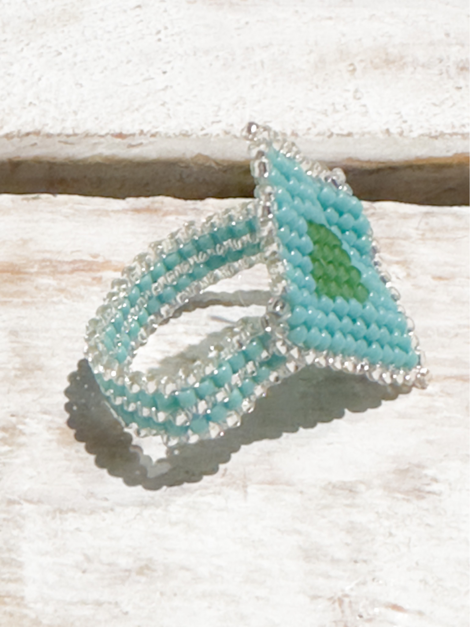 Anillo elástico rombo azul