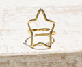 Anillo acero dorado silueta estrella