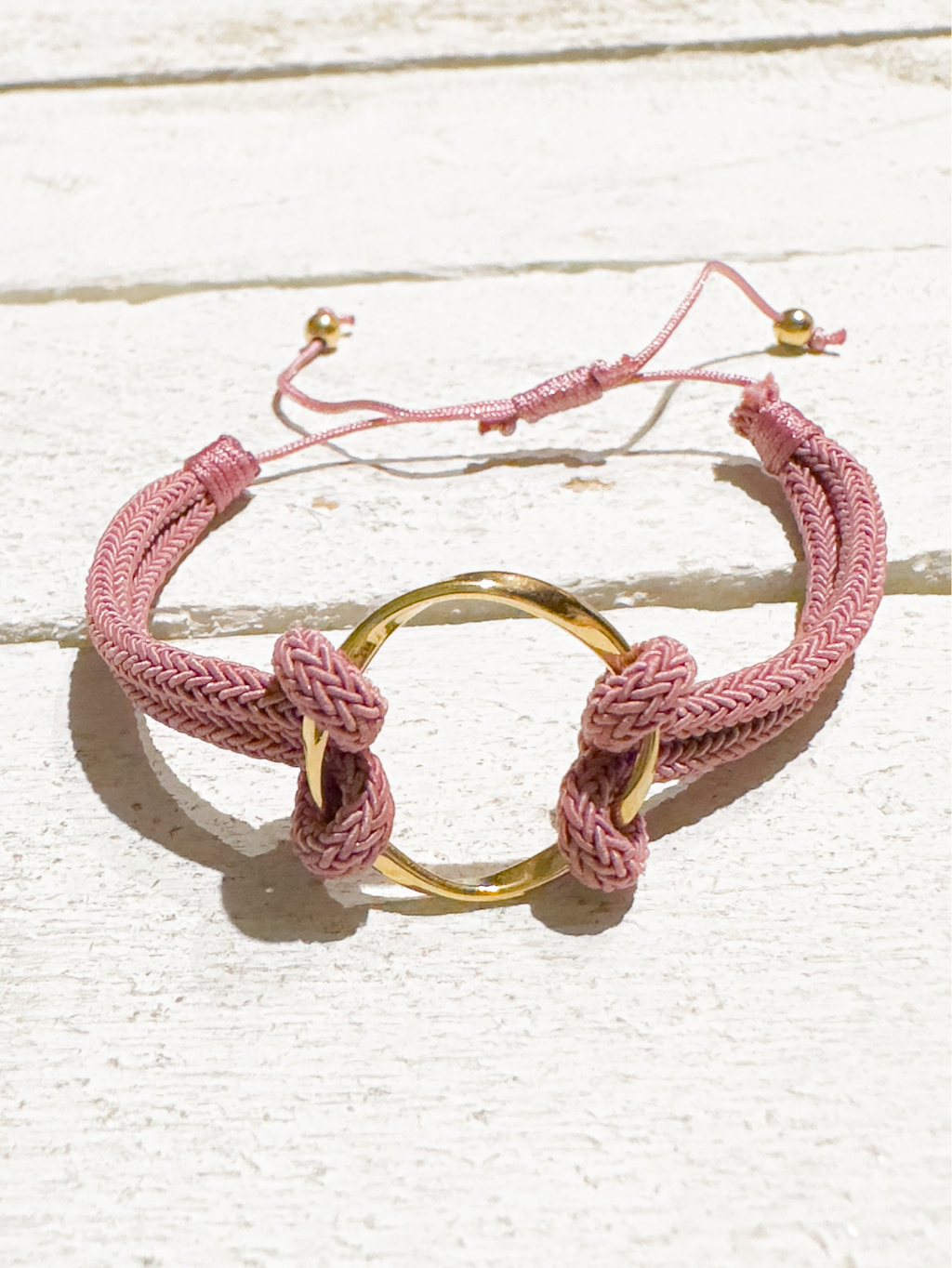 Pulsera aro acero dorado fresa