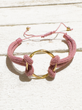 Pulsera aro acero dorado fresa