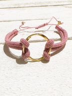 Pulsera aro acero dorado fresa