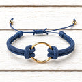 Pulsera aro acero dorado marino