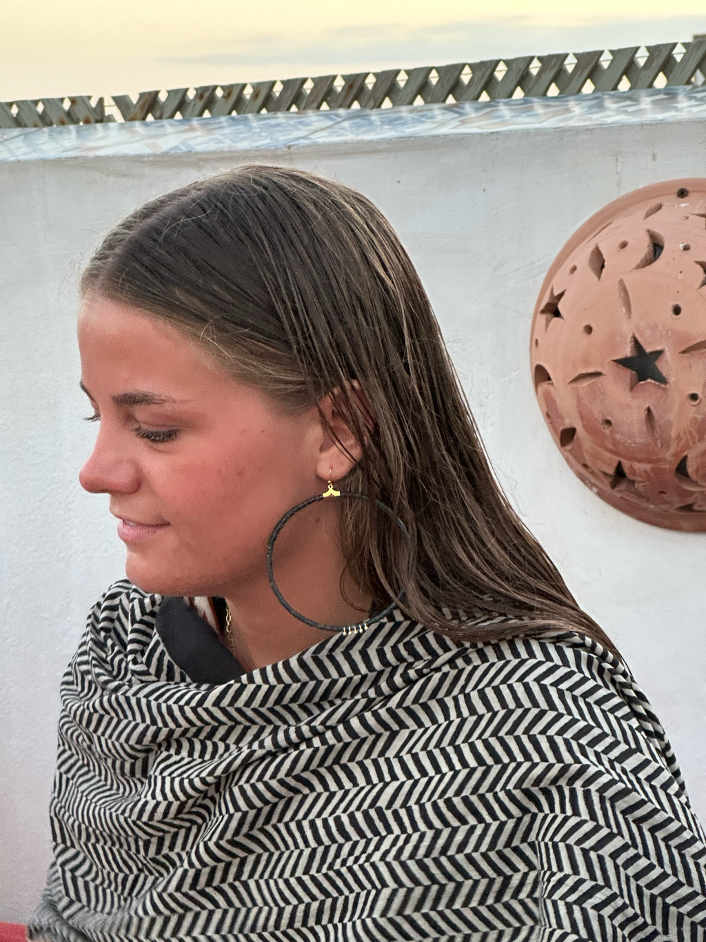 Pendientes aro xxl vinilo negros