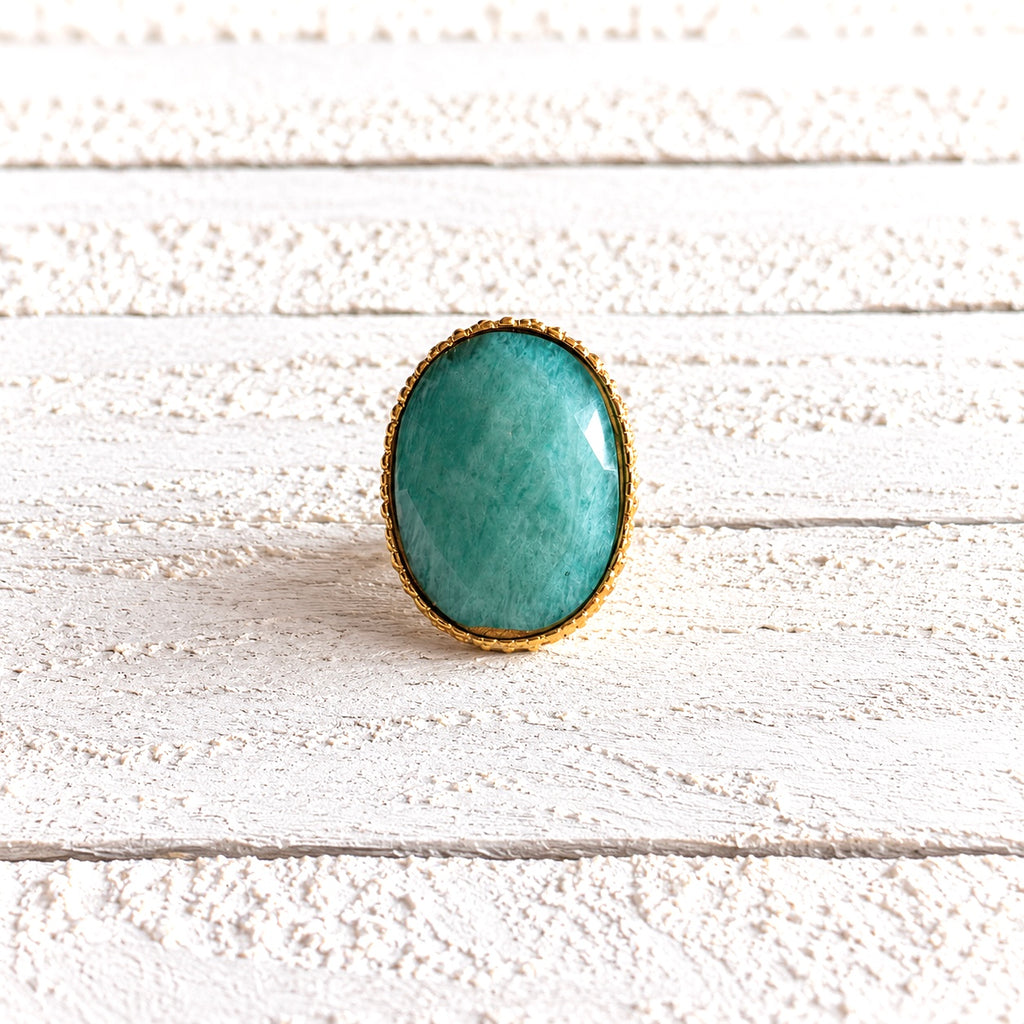 Anillo amazonita XL