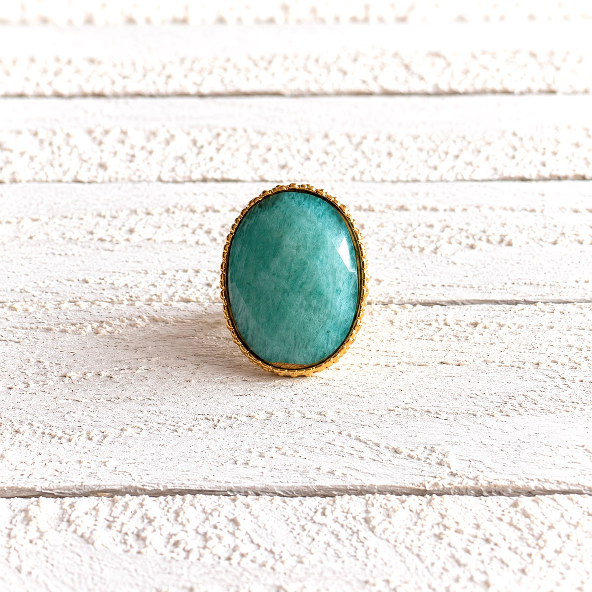 Anillo amazonita XL