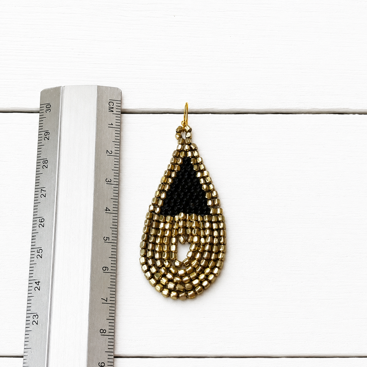 Pendientes cortina gota negros