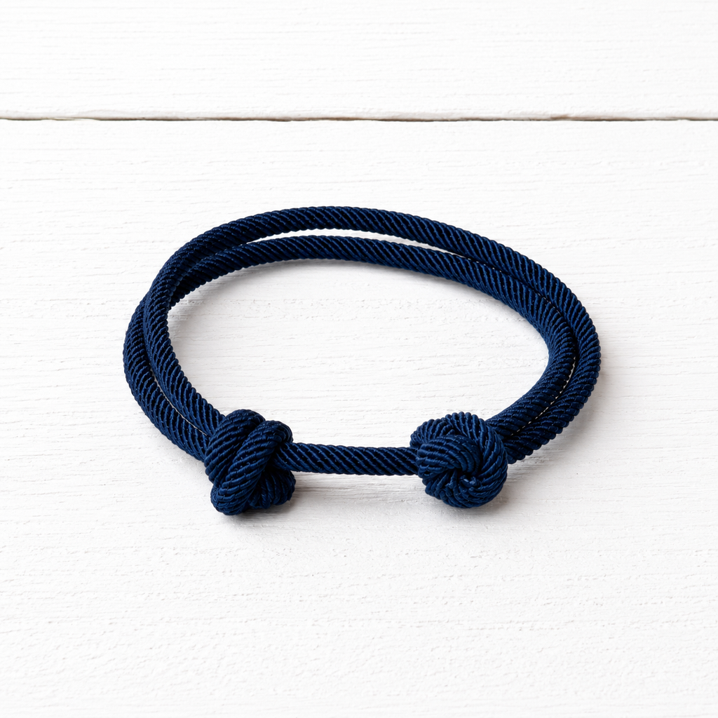 Pulseras nudos azul marino
