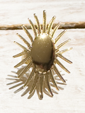 Anillo acero dorado sol XL