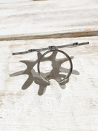 Anillo sol XL acero plateado