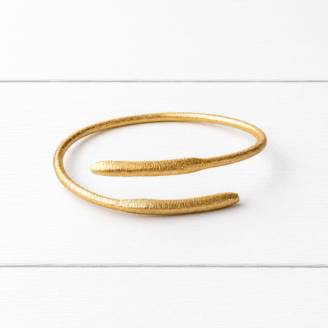 Pulsera doble dorada mate