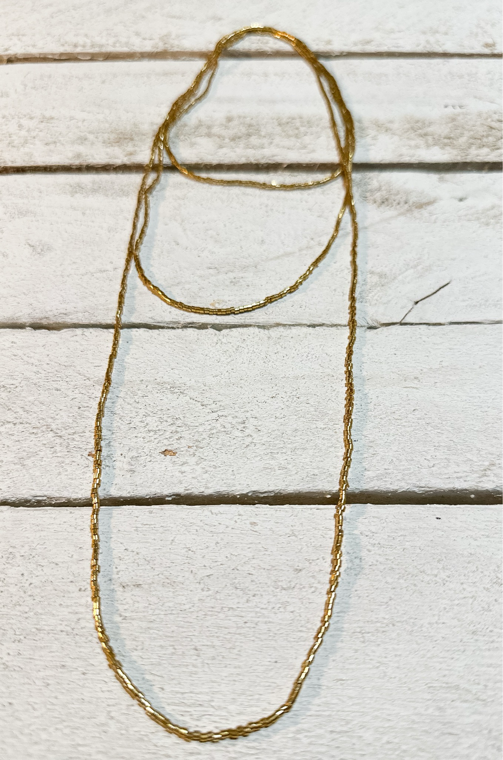 Collar miyuki mini extra largo dorado