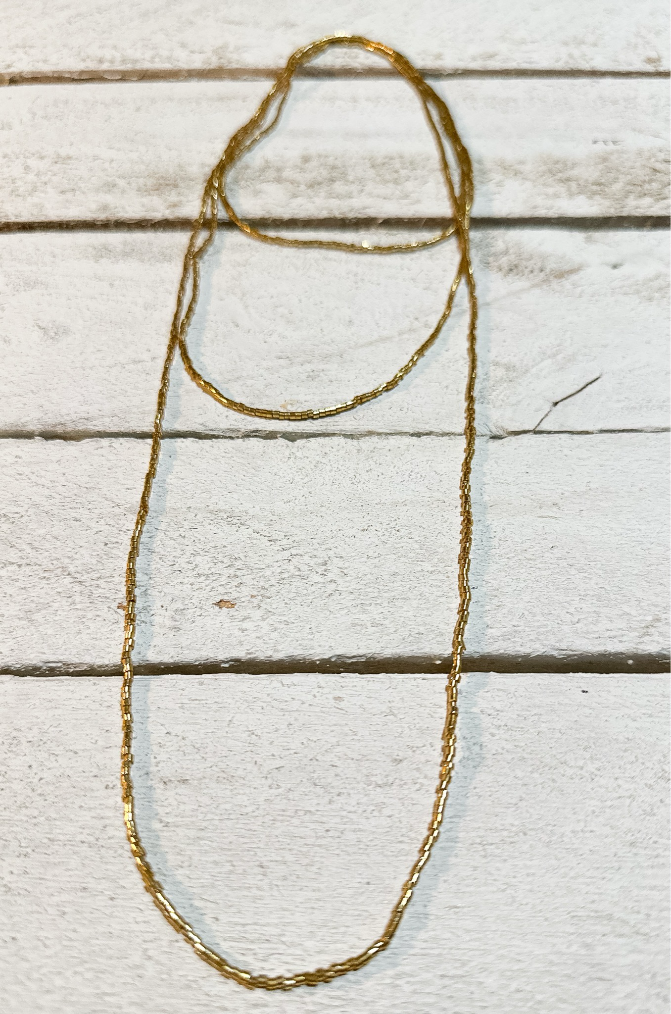 Collar miyuki mini extra largo dorado