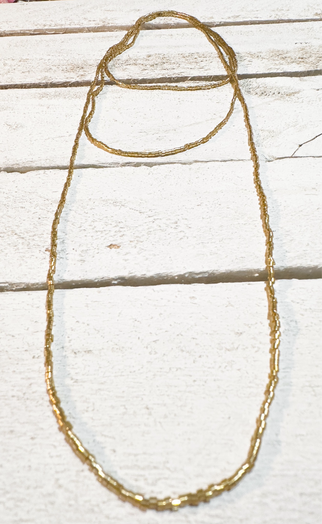 Collar miyuki mini extra largo dorado