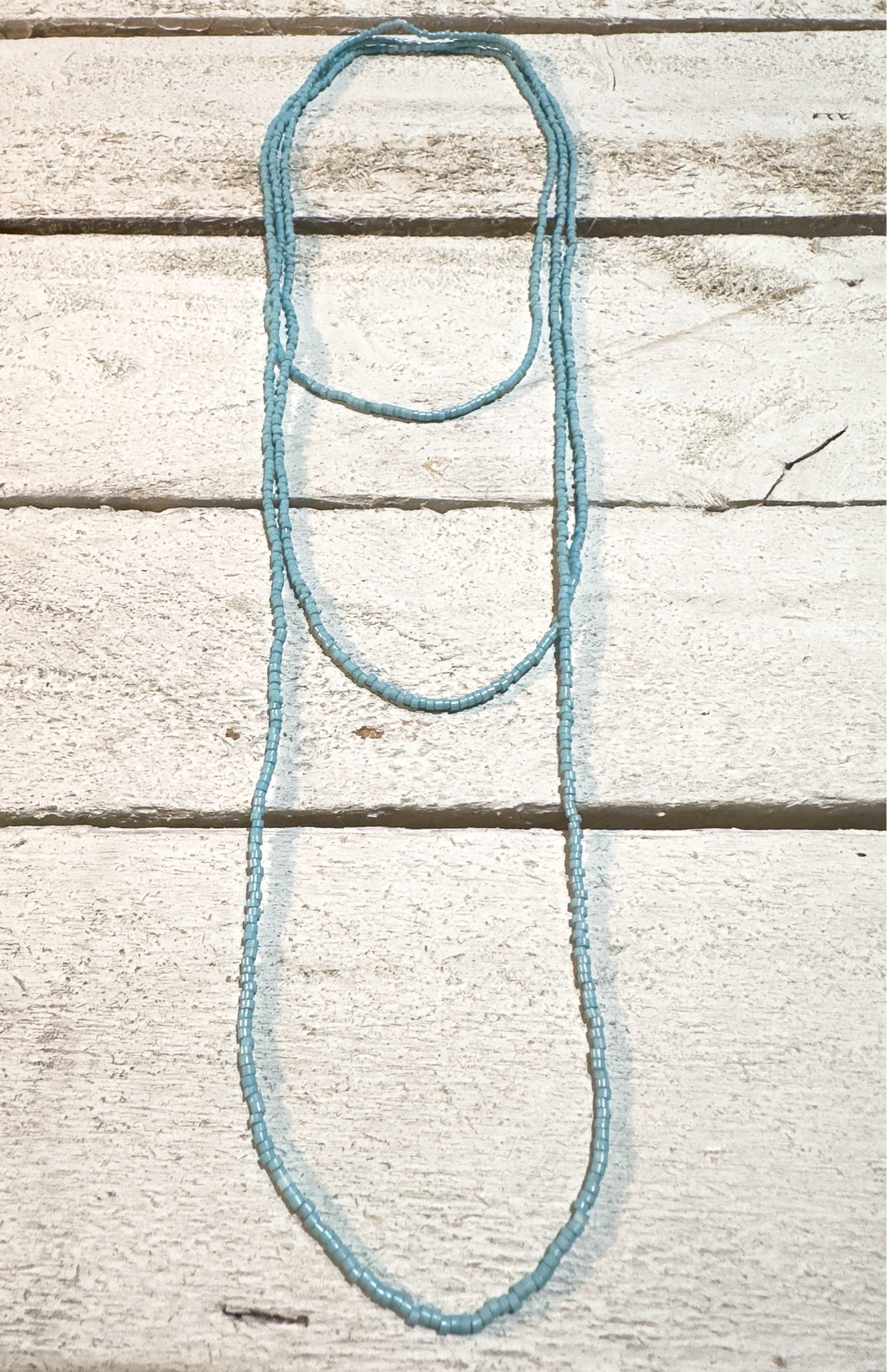 Collar miyuki mini extra largo azul