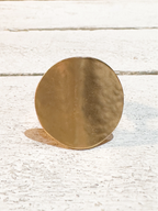 Anillo zamak baño dorado mate círculo XL