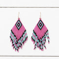 Pendientes miyuki rombo fresa