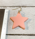 Pendientes estrella resina rosa