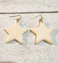 Pendientes estrella resina natural
