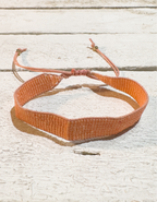 Pulsera miyuki cristales salmón 1cm