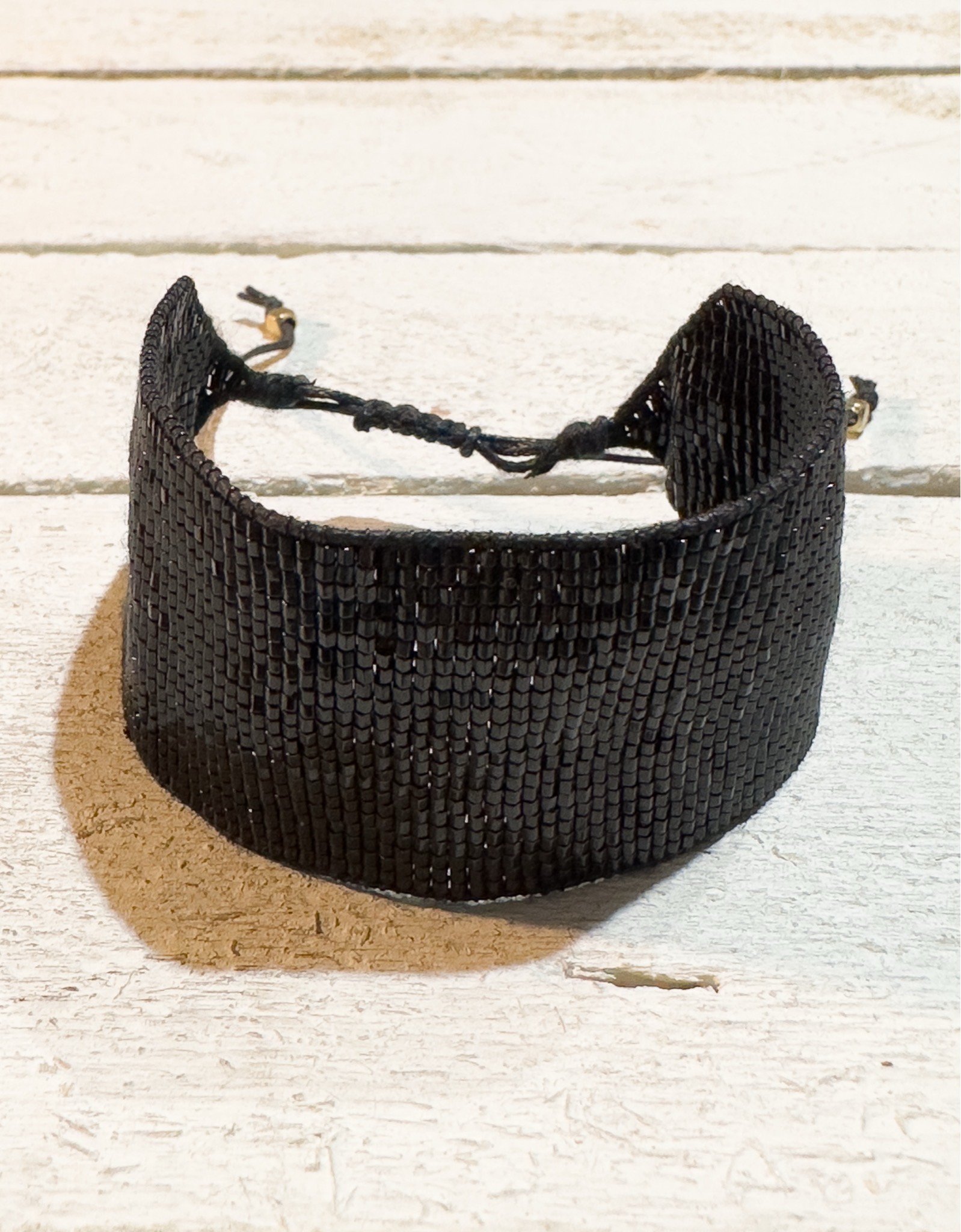 Pulsera miyuki negra 3cm