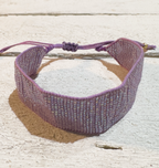Pulsera miyuki cristales lila 2cm