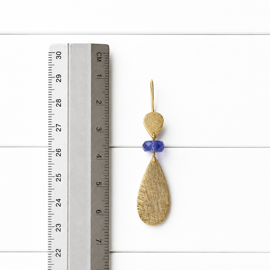 Pendientes doble gota lavanda
