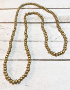 Collar largo madera dorado