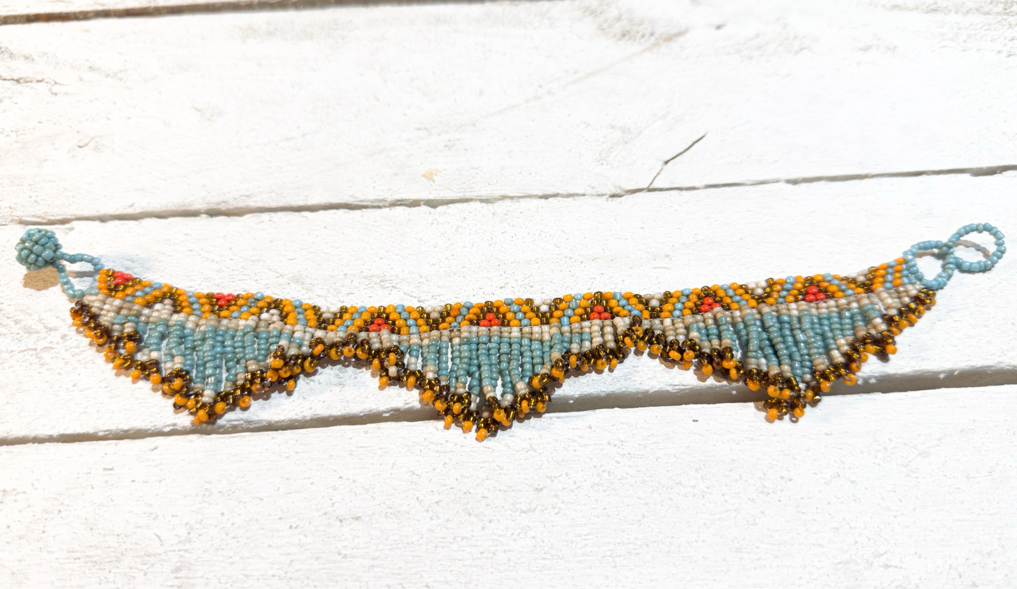 Tobillera tribal azul