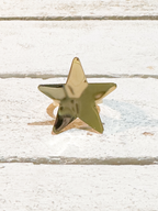 Anillo acero dorado estrella