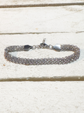 Pulsera malla acero plateada