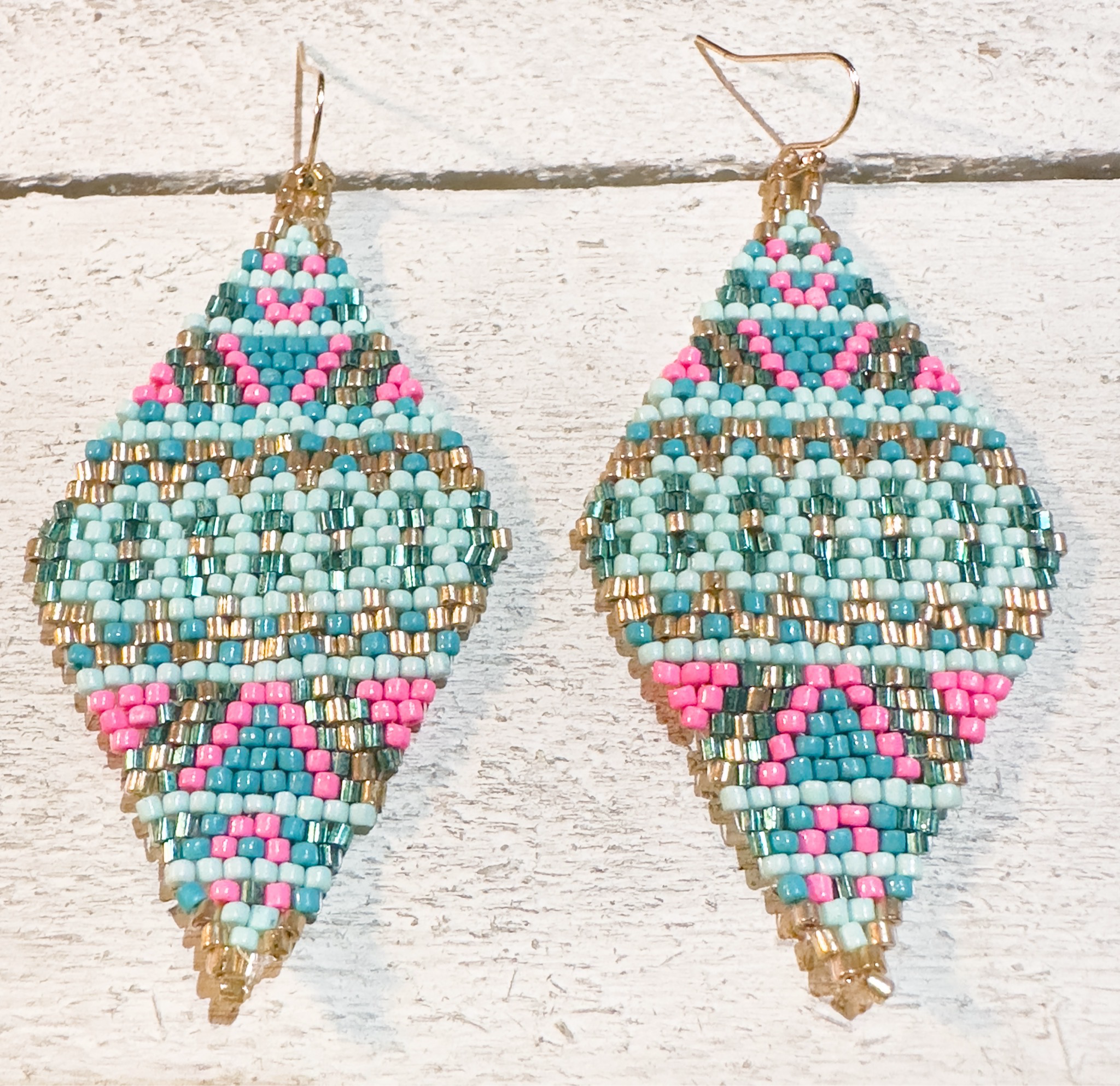 Pendientes miyuki dibujos agua