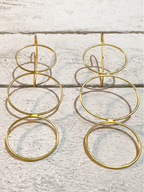 Pendientes triple aro rígido dorado