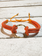 Pulsera aro acero dorado naranja