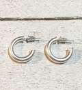 Pendientes aro plateado mate 2cm