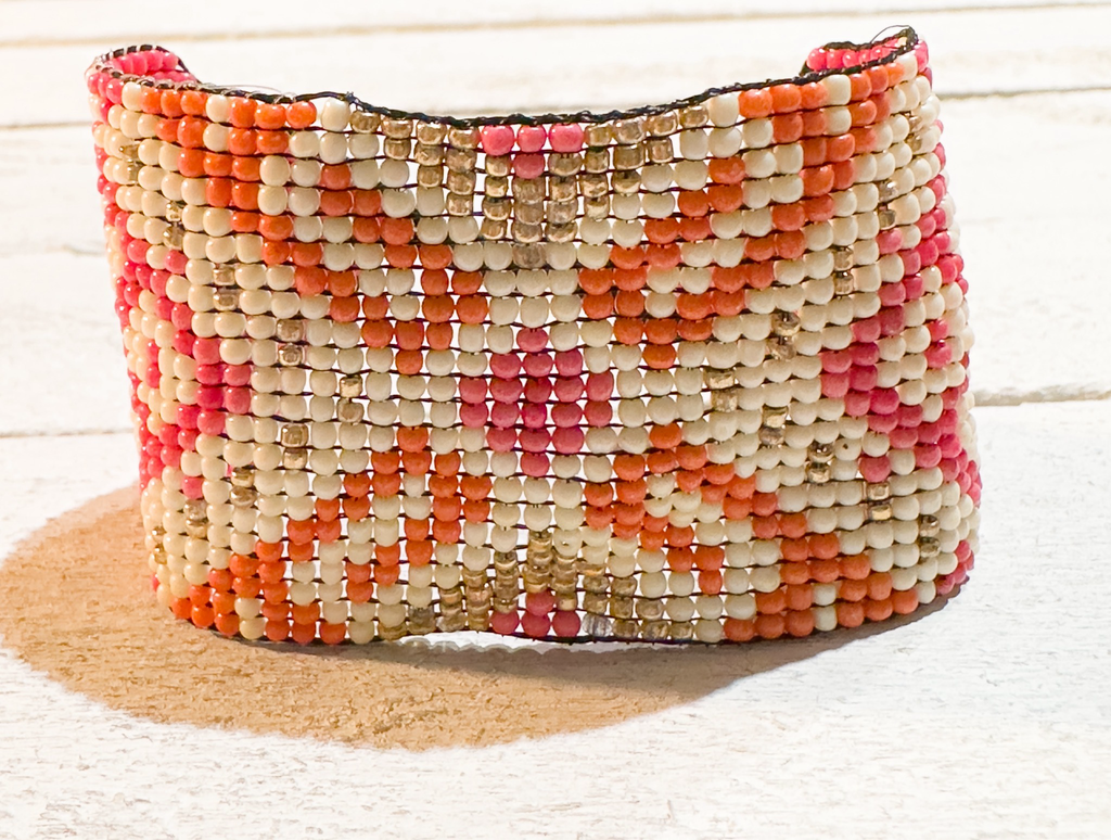 Pulsera miyuki guinda dibujos