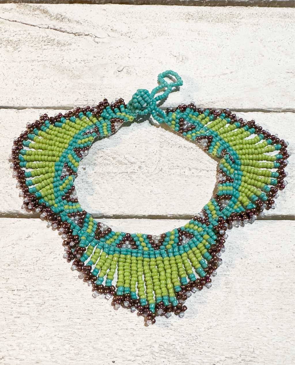 Tobillera tribal verde