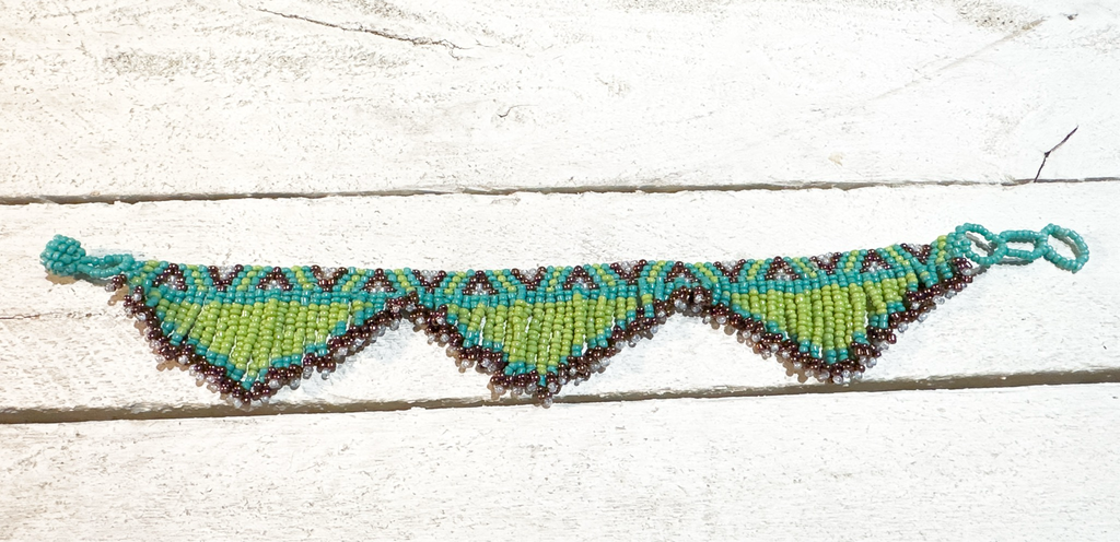 Tobillera tribal verde