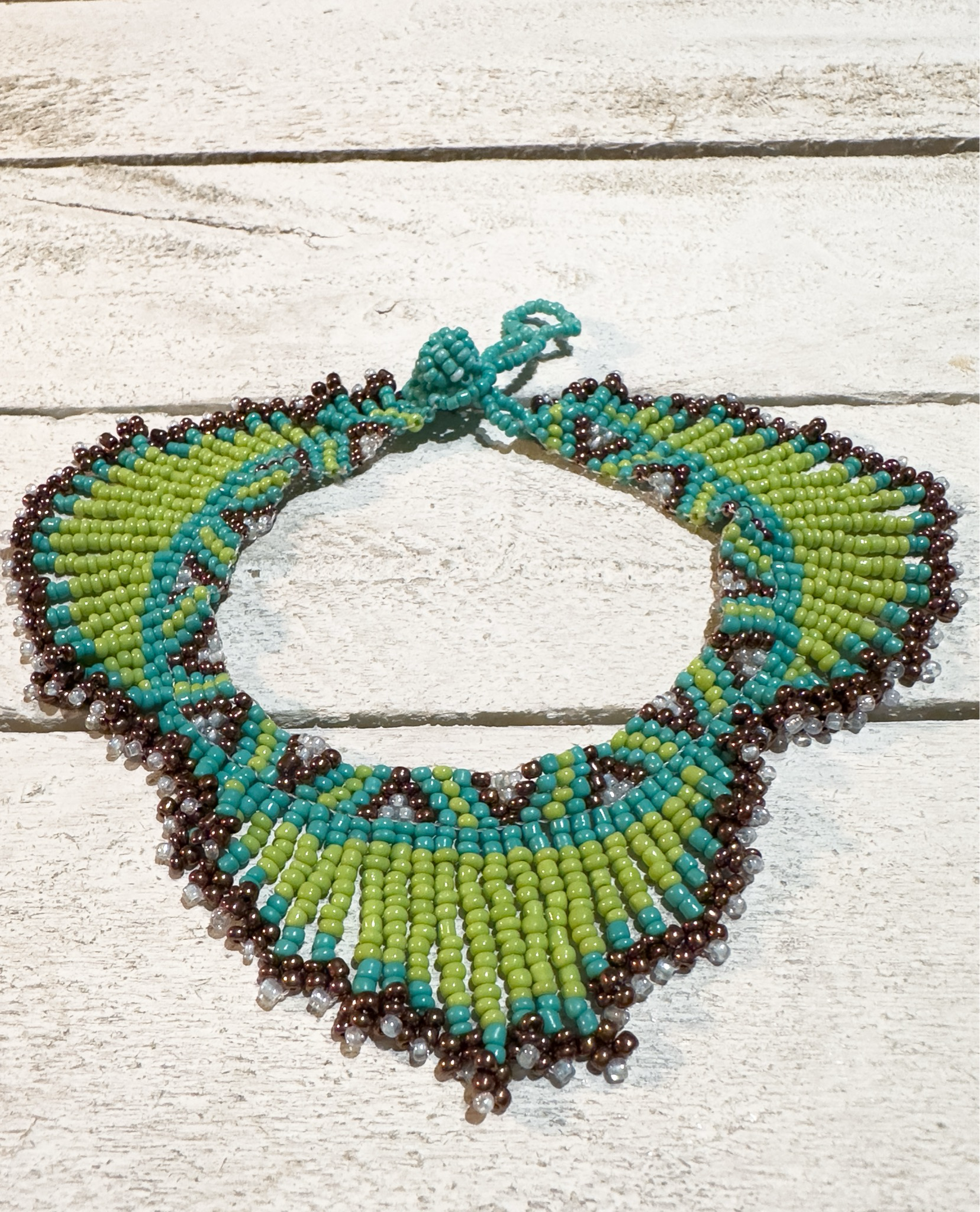 Tobillera tribal verde