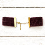 Gargantilla choker terciopelo marrón titanic