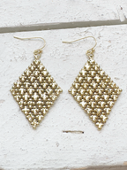 Pendientes rombo dorado