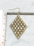 Pendientes rombo dorado