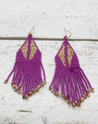 Pendientes miyuki alas buganvilla