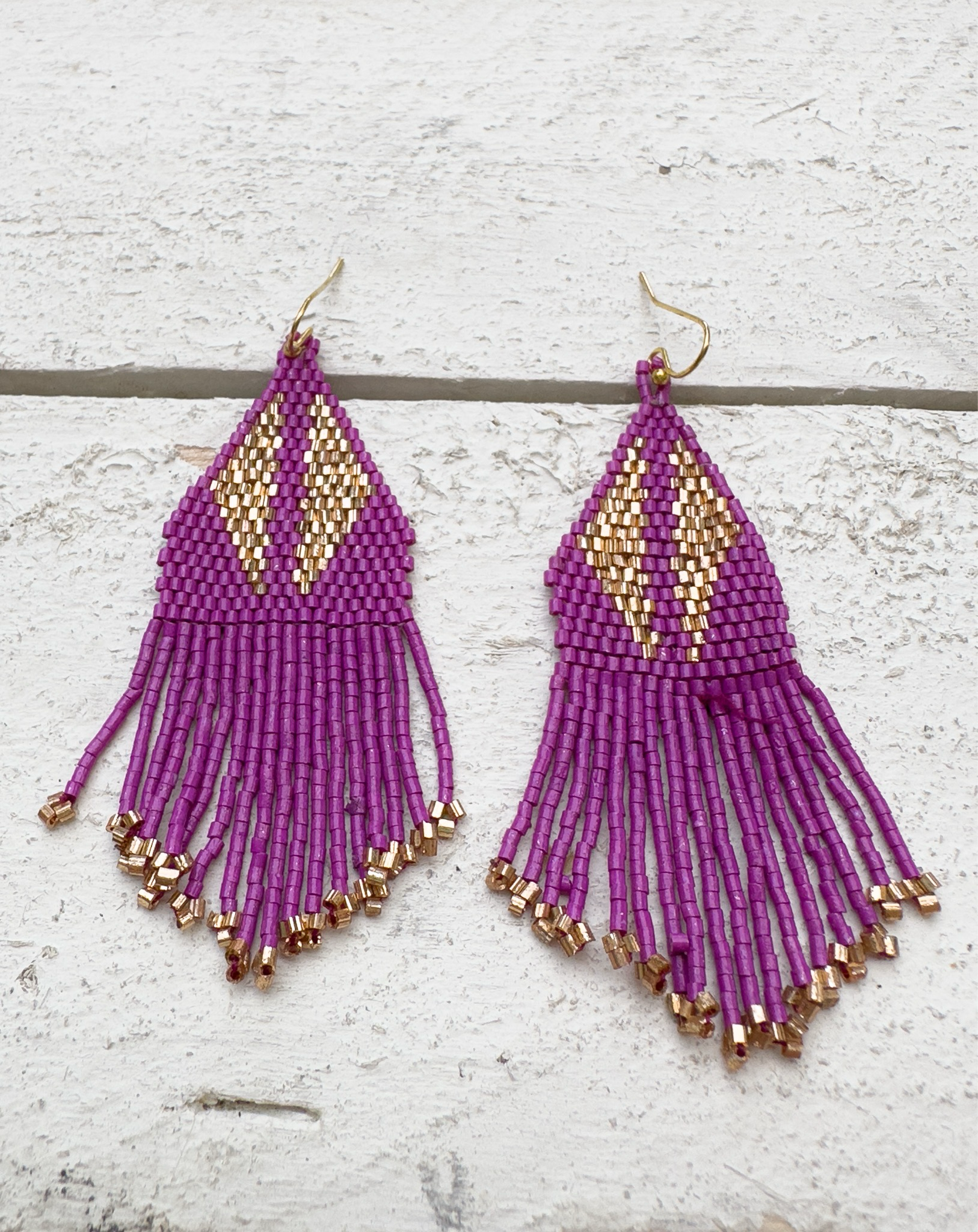 Pendientes miyuki alas buganvilla