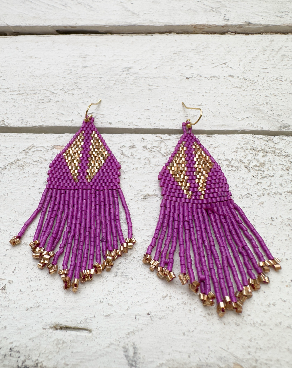 Pendientes miyuki alas buganvilla