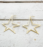 Pendientes estrella mate