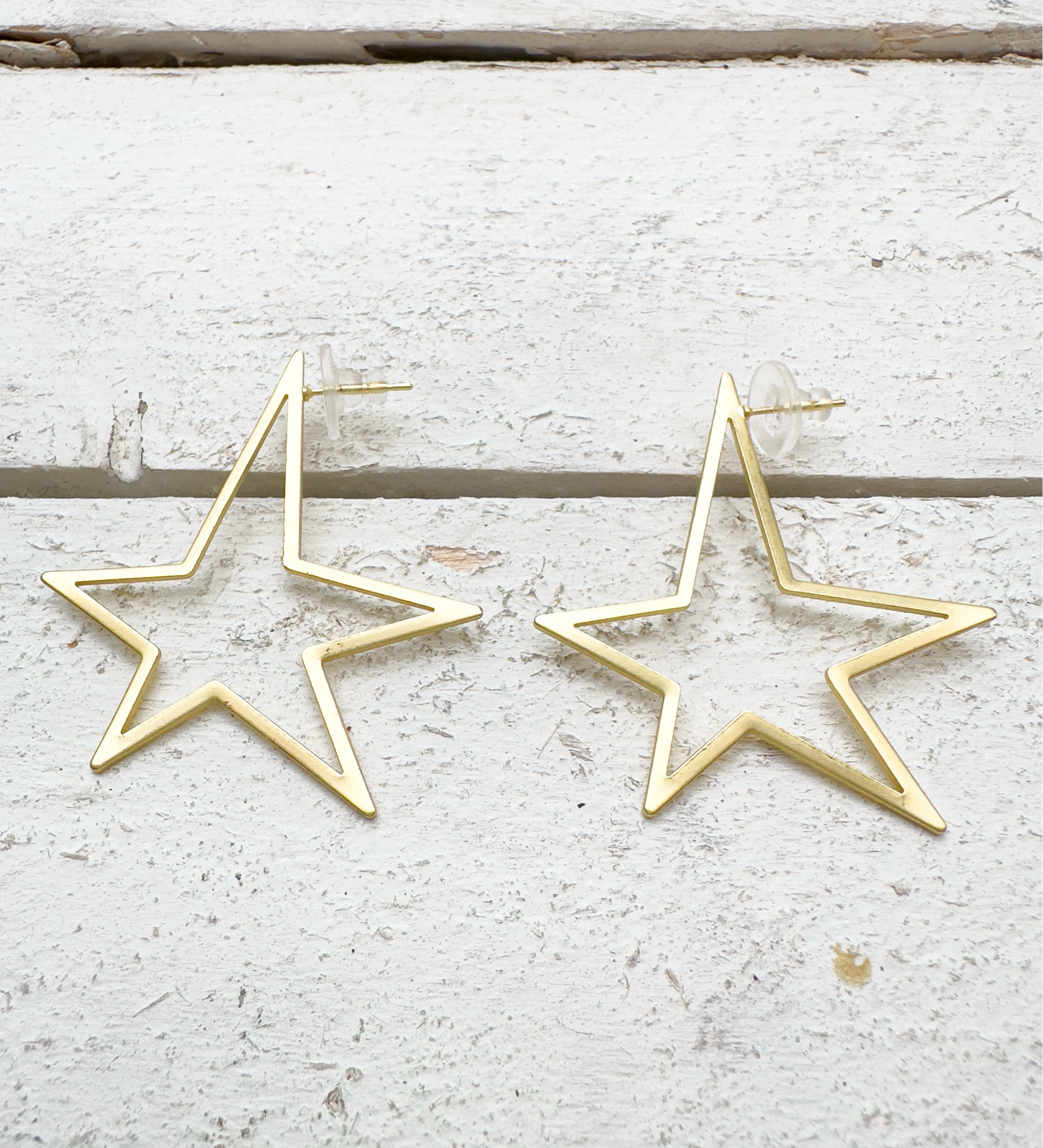 Pendientes estrella mate