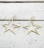 Pendientes estrella mate