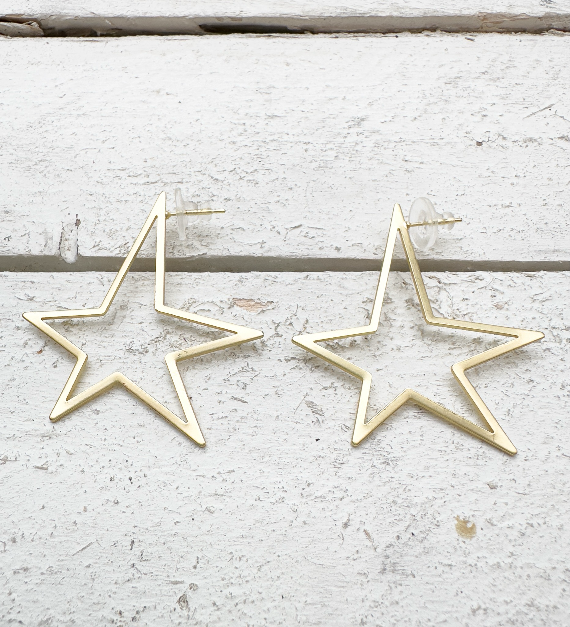 Pendientes estrella mate
