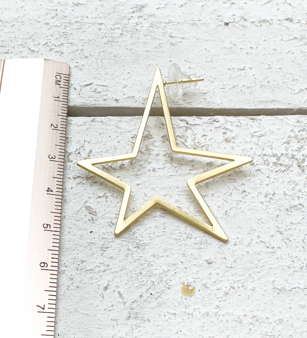 Pendientes estrella mate