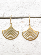 Pendientes aro abanicos mate